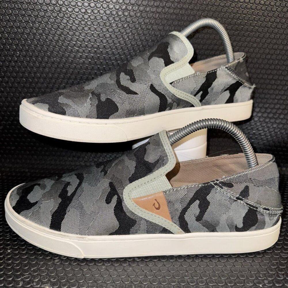 Olukai Pehuea Pa'i Slip On Sneaker Camouflage Casual Shoes Women’s Size 10